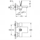 Комплект смесителей Grohe Eurocube Joy 23666000 + 23656000