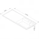 Раковина над стиральной машиной 120x50 см Am.Pm X-Joy M85AWPR1201WG