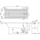 Акриловая ванна 170x70 см Villeroy & Boch Targa Plus Mono UBA177NES2V01+U99740000