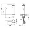 Комплект смесителей Aquatek Европа AQ1331MB с душевым гарнитуром, черный матовый