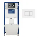 Инсталляция для подвесного унитаза, клавиша хром BT7807C