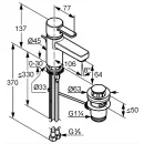 Смеситель для раковины с донным клапаном Kludi Zenta 382500575