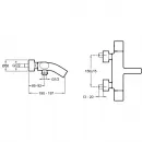Комплект смесителей Jacob Delafon Talan E10089RU-CP + E10378RU-CP + E99898RU-CP