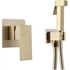 Гигиенический душ Abber Daheim AF8225G со смесителем, золотой матовый