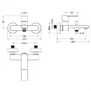 Комплект смесителей Aquatek Лира AQ1430CR с душевым гарнитуром, хром