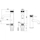 Смеситель для раковины Allen Brau Priority 5.31001-31 без донного клапана, черный матовый