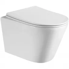 Унитаз подвесной Abber Bequem AC1102 безободковый, с сиденьем микролифт, белый