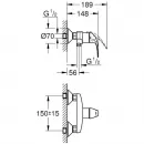 Комплект смесителей Grohe BauCurve 23631000 + 32848000 + 27853001