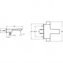 Комплект смесителей Jacob Delafon Stance E9100-CP + E14760-CP + E99898RU-CP