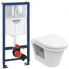 Комплект подвесной унитаз Toto CF CW132Y#NW1 + VC130 + система инсталляции Grohe 38721001