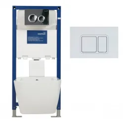 Инсталляция для подвесного унитаза, клавиша хром BT7807C