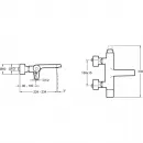 Комплект смесителей Jacob Delafon Avid E97369-CP + E97345-ND-CP + E99898RU-CP