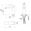 Комплект смесителей Aquatek Лира AQ1430MB с душевым гарнитуром, черный матовый