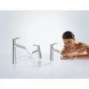 Смеситель для раковины 100 без донного клапана Hansgrohe Talis S 72021000