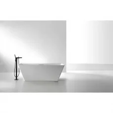 Ванна из литьевого мрамора Abber Berlin AM9912 170x75 см, отдельностоящая, белый матовый