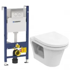 Комплект подвесной унитаз Toto CF CW132Y#NW1 + VC130 + система инсталляции Geberit 458.124.21.1