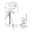 Смеситель для раковины с донным клапаном Paini Arena 92CR211FTKM