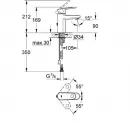 Смеситель для раковины с цепочкой Grohe Europlus II 32617002