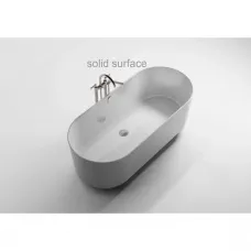 Ванна из литьевого мрамора Astra-Form Аквариус Solid Surface 01010073 170x75 см, отдельностоящая, белый матовый