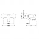 Комплект смесителей Aquatek Бетта AQ1131MB с душевым гарнитуром, черный матовый