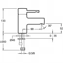 Смеситель для раковины без донного клапана Jacob Delafon Cuff E98297-CP