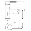 Смеситель для раковины Damixa Scandinavian Pure 360210300 без донного клапана, черный матовый