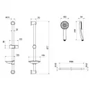 Комплект смесителей Aquatek Бетта AQ1131MB с душевым гарнитуром, черный матовый