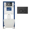 Инсталляция для подвесного унитаза, клавиша хром BT7912C