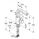 Смеситель для раковины без донного клапана Kludi Zenta 420260575