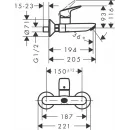 Смеситель для раковины Hansgrohe Logis 71225000
