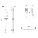 Комплект смесителей Aquatek Лира AQ1431CR с душевым гарнитуром, хром