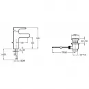 Комплект смесителей Jacob Delafon Singulier E10867-CP + E10860-CP + E99898RU-CP