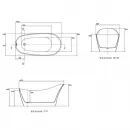 Акриловая ванна Kerasan Waldorf 743201 167x82 см, отдельностоящая, белый
