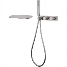 Смеситель для ванны Abber Rund AF8731SP CoolStart, встраиваемый, с душевым гарнитуром, сатин