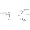 Комплект смесителей Jacob Delafon Singulier E10867-CP + E10860-CP + E99898RU-CP