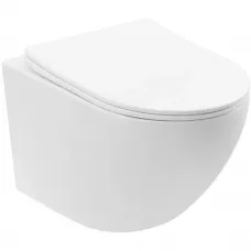 Унитаз подвесной Abber Bequem AC1100TMW безободковый, торнадо, с сиденьем микролифт, белый матовый