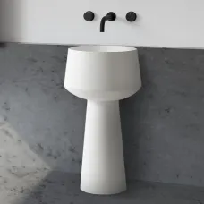 Раковина Abber Stein AS2508-H 50x50 см, напольная, белый матовый