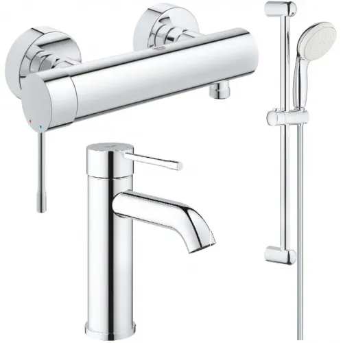 Комплект смесителей Grohe Essence New 33636001 + 23590001 + 27924001