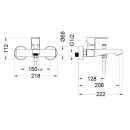 Комплект смесителей Aquatek Оберон AQ1230CR с душевым гарнитуром, хром