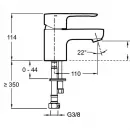 Комплект смесителей Jacob Delafon July E16033-4-CP + E16027-4ND-CP
