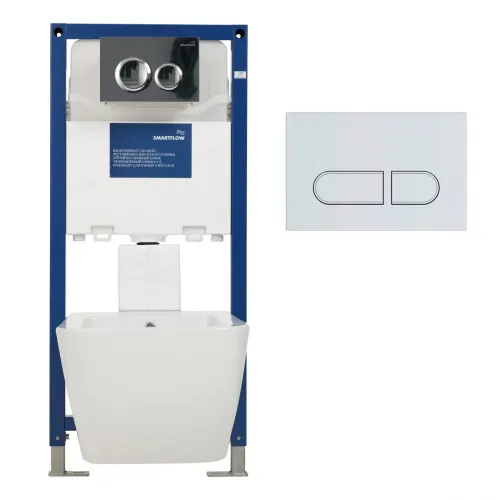 Инсталляция для подвесного унитаза, клавиша хром BT7905С