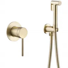 Гигиенический душ Abber Emotion AF8825G со смесителем, золотой матовый