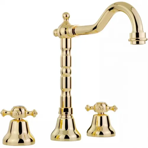 Смеситель для раковины Migliore Prestige 31619 с донным клапаном, золотой