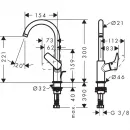 Смеситель для раковины 210, с донным клапаном Hansgrohe Logis 71130000