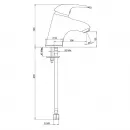 Смеситель для раковины без донного клапана Paini Smile 39CR205CAKM