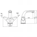 Смеситель для раковины без донного клапана BelBagno Tiara Twist TIA-LV-CRM