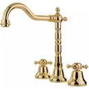 Смеситель для раковины Migliore Prestige 31619 с донным клапаном, золотой