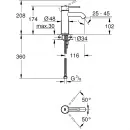 Смеситель для раковины без донного клапана Grohe Essence New 23590001