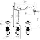 Смеситель для раковины Migliore Prestige 31619 с донным клапаном, золотой