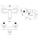 Комплект смесителей Aquatek Лира AQ1431MB с душевым гарнитуром, черный матовый